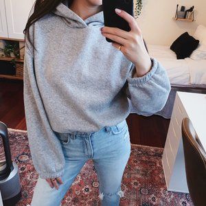 Zara Cropped Hoodie (Grey)